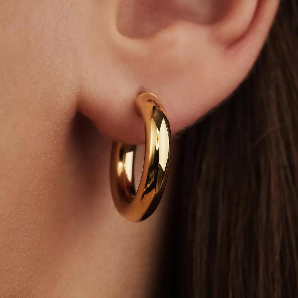 Thumbnail - Parte Di Me Ohrringe - Bibbiena Poppi Casentino 925 hoop earrings - Gr. unisize - in Gold - für Damen