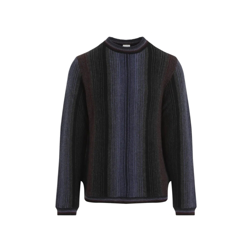 Paul Smith Navy-Blue Wool Crew Neck Sweater Blue Maglione