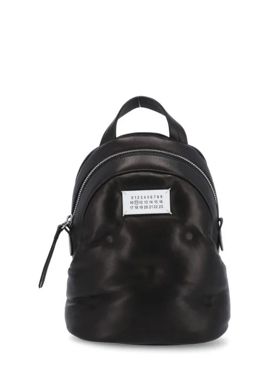 Maison Margiela Rucksäcke - Black Smooth Leater Backpack - Gr. unisize - in Schwarz - für Damen