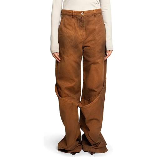 The Attico  LONG PANTS TOBACCO BROWN schwarz