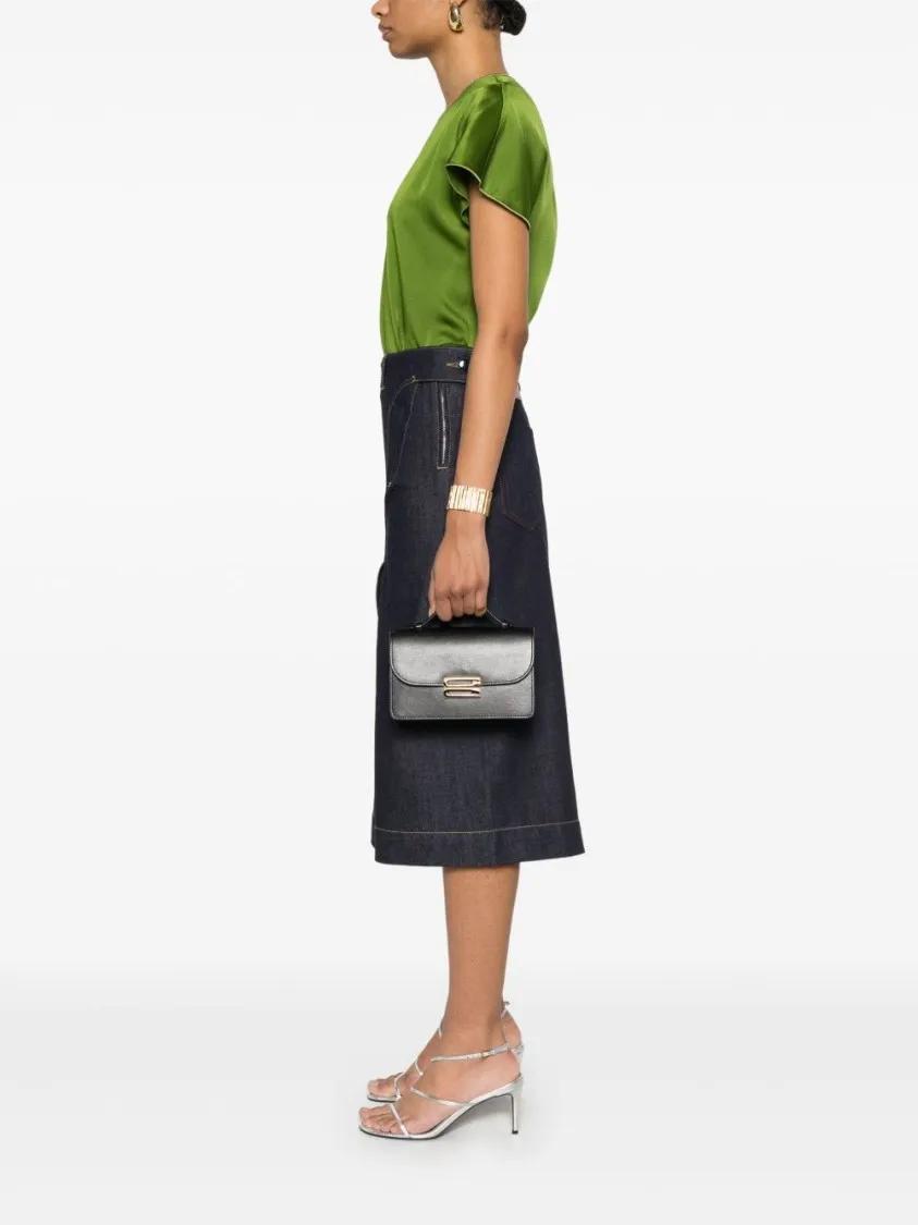 Victoria Beckham Hobo bags Foldover Magnetic Clasp Bag With Adjustable Strap in zwart