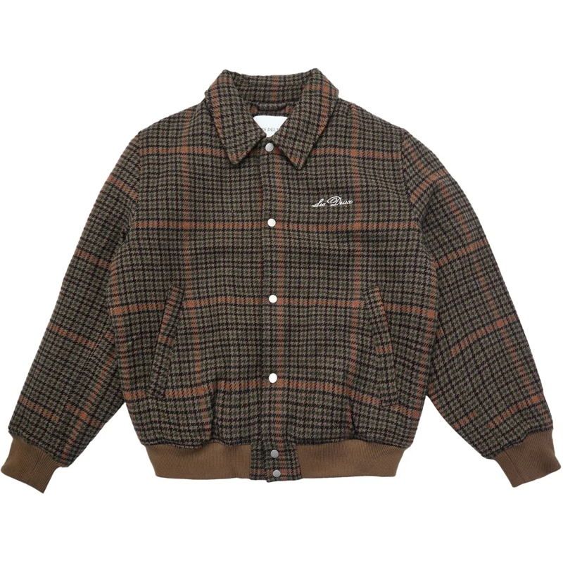 Les Deux Doudoune Giacca Varsity Houndstooth Marrone braun