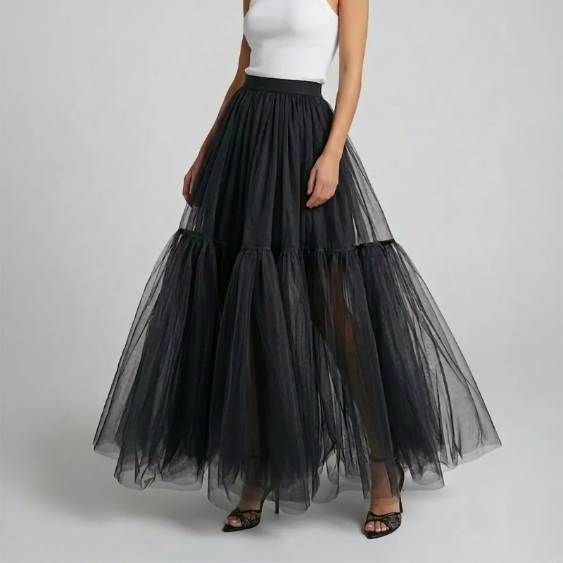 Helene Galwas Maxirock Maxirock aus Tüll MIREYA schwarz(Image 2)