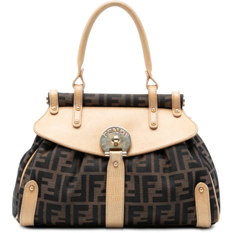 Fendi Shopper Medium Zucca Canvas Magic Tote braun