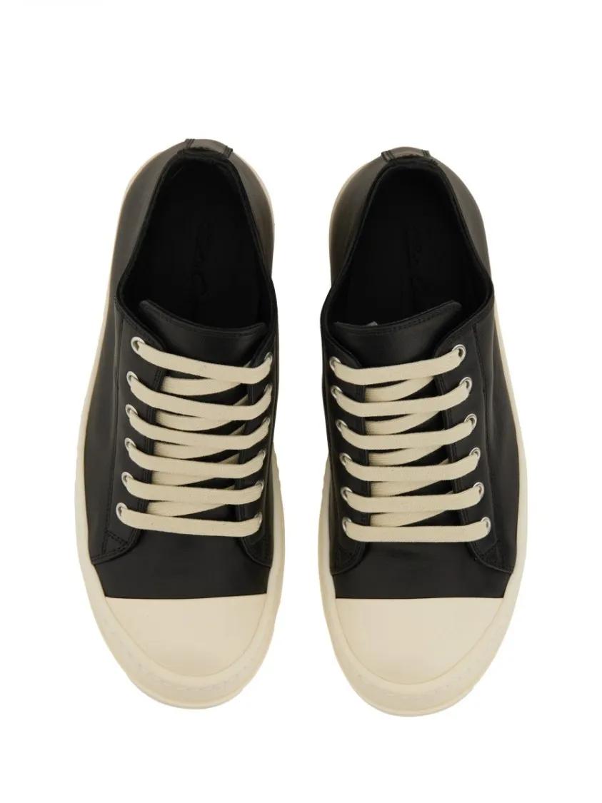 Thumbnail - Rick Owens Low-Top Sneaker - Black Leather Sneakers - Gr. 37,5 (EU) - in Schwarz - für Damen