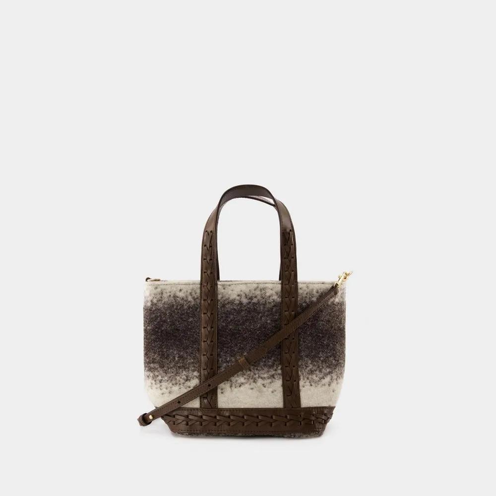 Vanessa Bruno Bruine Wol Shopper Tas met Glitterende Handvatten Brown Dames