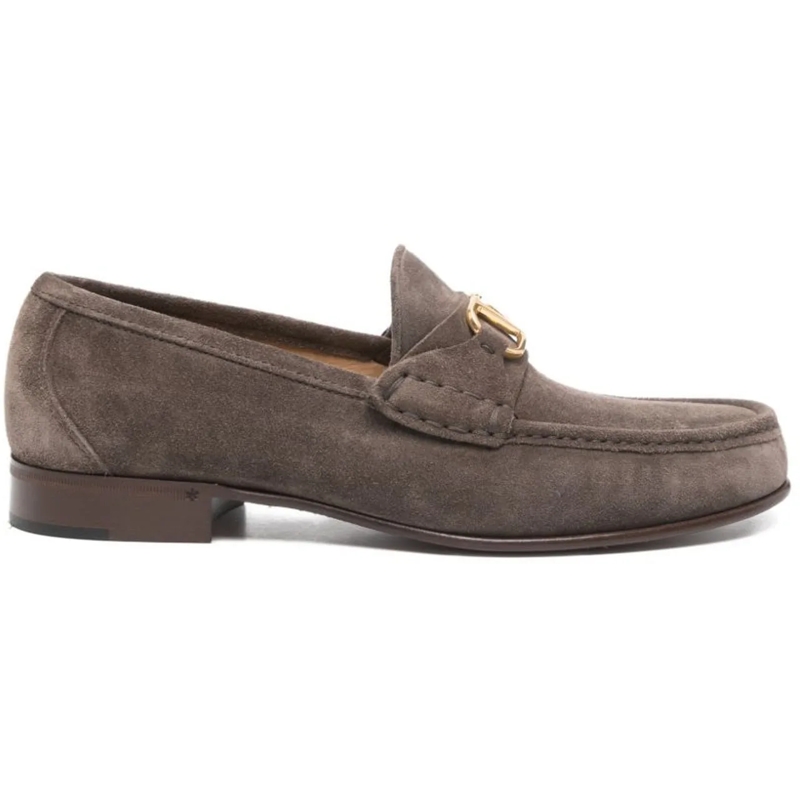 Valentino Garavani Loafer Flat Shoes Grey grau