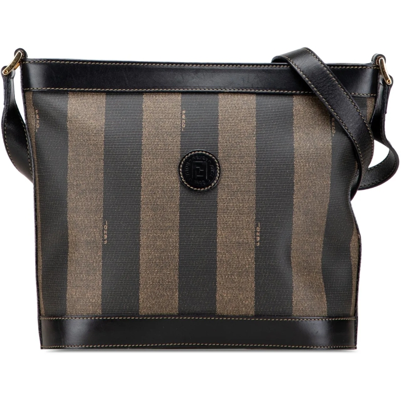 Fendi Sac à bandoulière Pequin Coated Canvas Crossbody schwarz