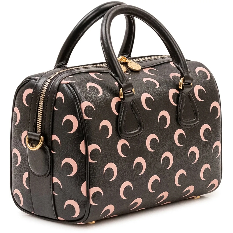 Marine Serre Sac à bandoulière Borsa Moon Bowling con Stampa All Over schwarz(Image 3)