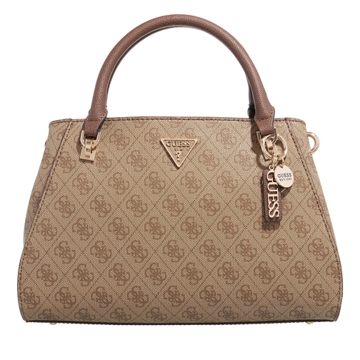 Guess Tote Noelle Luxury Satchel Latte Logo/Brown