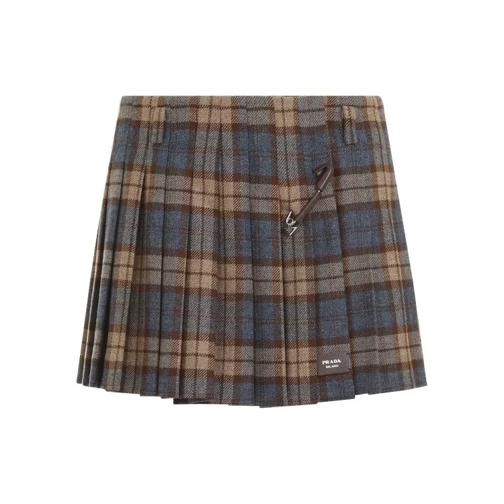 Prada  Wool Mini Skirt Multicolor