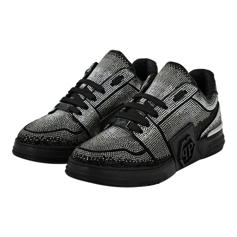 Philipp Plein Low-Top-Sneaker Sneaker Hexagon Mit Schmucksteinen braun