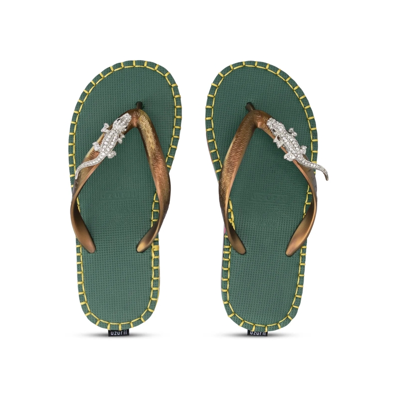 UZURII Flip Flops flip flop Crocodile Colorful Army dunkel-grün(Image 16)
