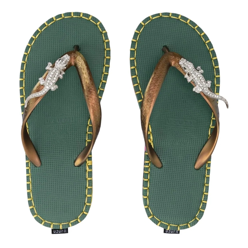 UZURII Flip Flops flip flop Crocodile Colorful Army dunkel-grün(Image 3)