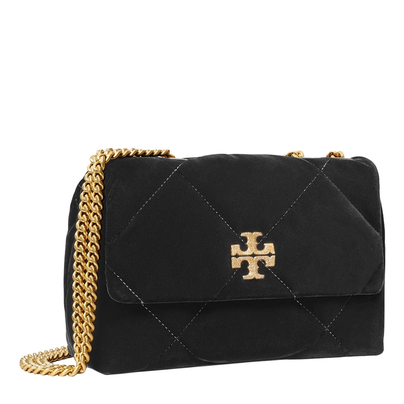 Tory Burch Crossbody Bag Kira Diamond Quilt Velvet Pave Small Convertible S Black(Image 3)