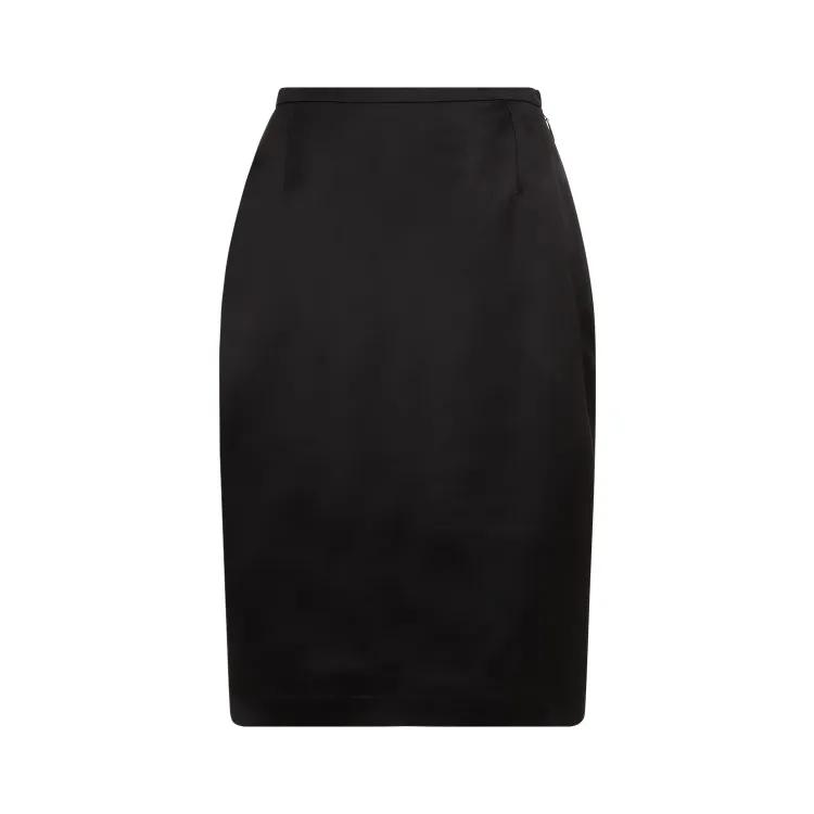 Saint Laurent - Black Viscose Pencil Skirt - Größe 36 - schwarz