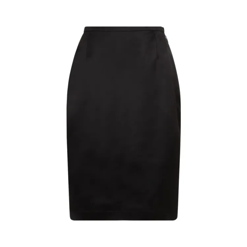 Saint Laurent  Black Viscose Pencil Skirt Black