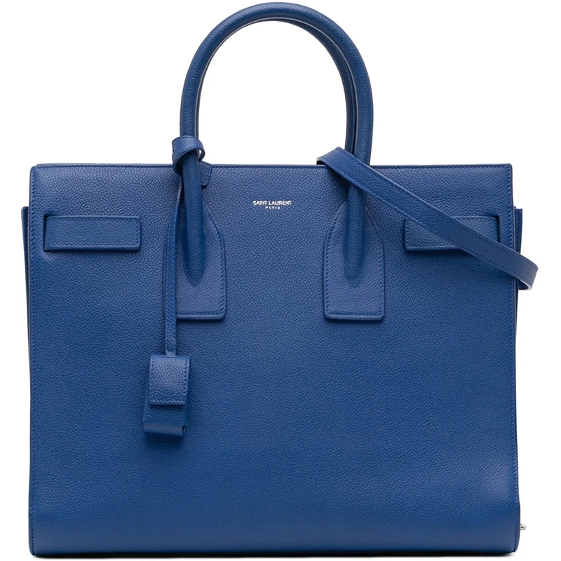 Saint Laurent Schultertasche Small Leather Sac De Jour Satchel blau