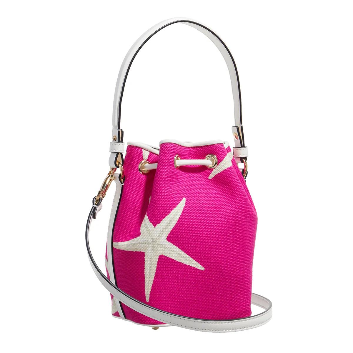 Valentino Garavani Bucket bags Mini Drawstring Canvas in roze