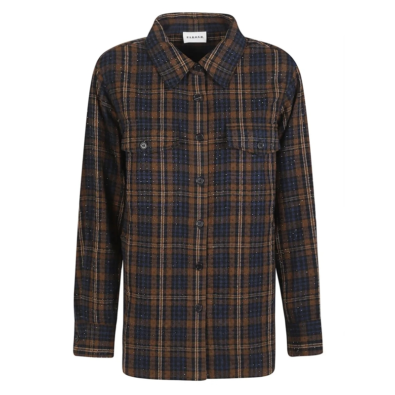 P.A.R.O.S.H. Bluse Core Long Sleeve Shirt Blue blau