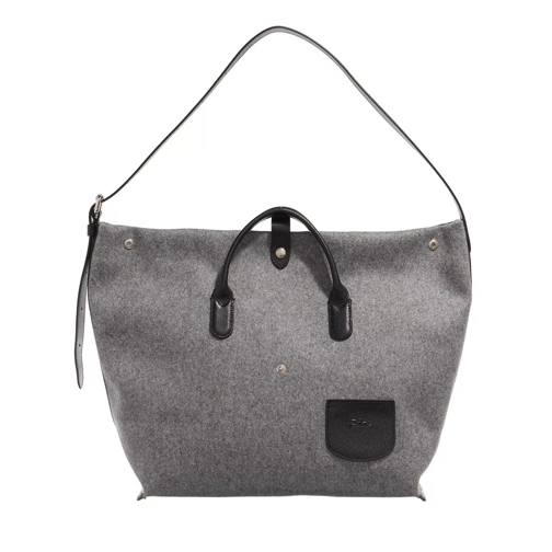 Longchamp Essential Flanelle top handle bag XL Grey Hobo Bag