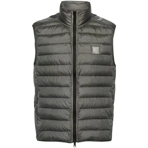 Stone Island Compass-Patch Quilted Musk Gilet Grey 