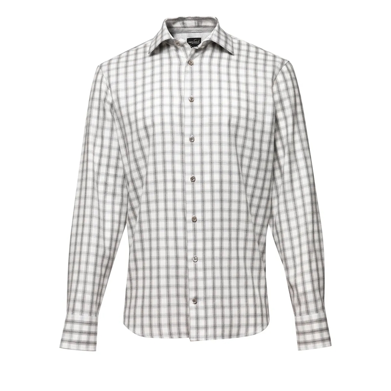 VAN LAACK Hemd Hemd Tailor Fit Karo grau