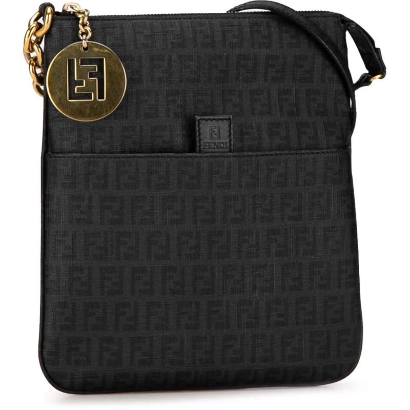 Fendi Schultertasche Spalmati Zucchino Crossbody schwarz