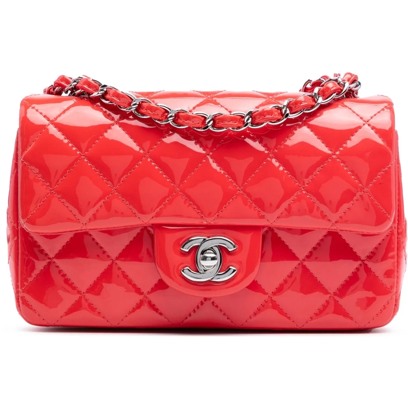 Chanel Sac à bandoulière Mini Rectangular Classic Patent Single Flap rot