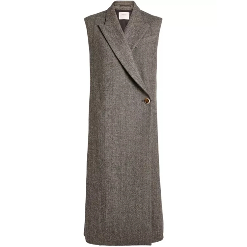 Sportmax Wool Kartal Sleeveless Coat Grey 