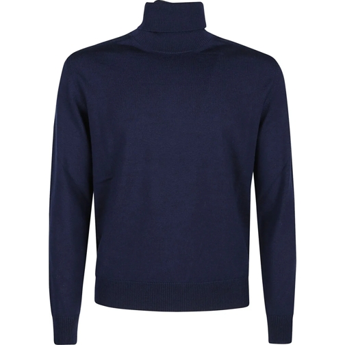 Ballantyne  Plain Turtle Neck Sweater Blue blau