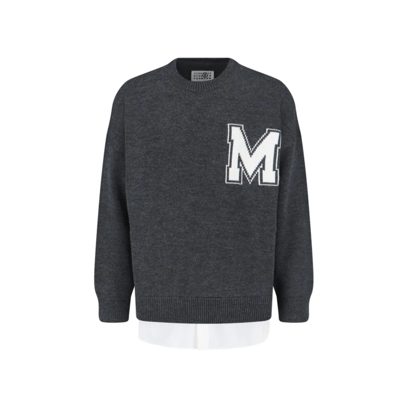 MM6 Maison Margiela Trui Logo Sweater – Grey Grey