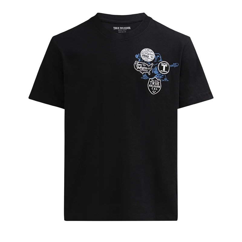 True Religion T-Shirt T-Shirt UNIVERSITY schwarz