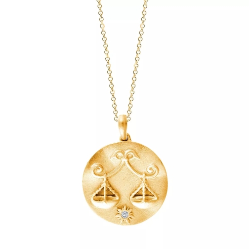 Pukka Berlin Zodiac Pendant - Libra Yellow Gold Medium Necklace
