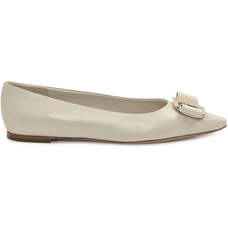 Salvatore Ferragamo Ballerines Ballerina Zea New Vara weiß