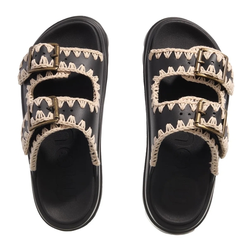 Mou Sandale Eva One-Piece Slide Two-Buckle Black/White (Image 5)