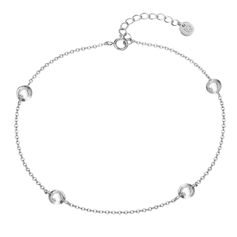 Glanzstücke München Fußkettchen Sterling Silber Fußkette Zirkonia silber