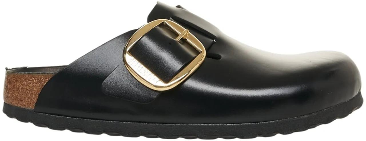 Birkenstock Sandalen - Smooth leather sandals 'Boston Big Buckle' - Gr. 37 (EU) - in Schwarz - für Damen