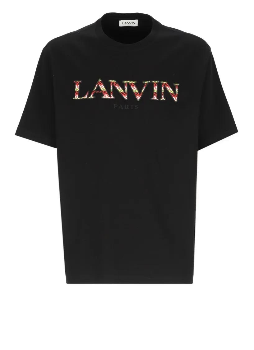 Lanvin - Black Cotton Tshirt - Größe XL - schwarz