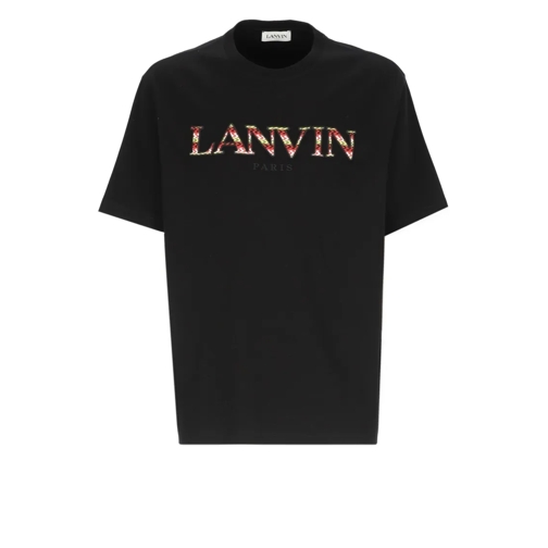 Lanvin Black Cotton Tshirt Black T-Shirts