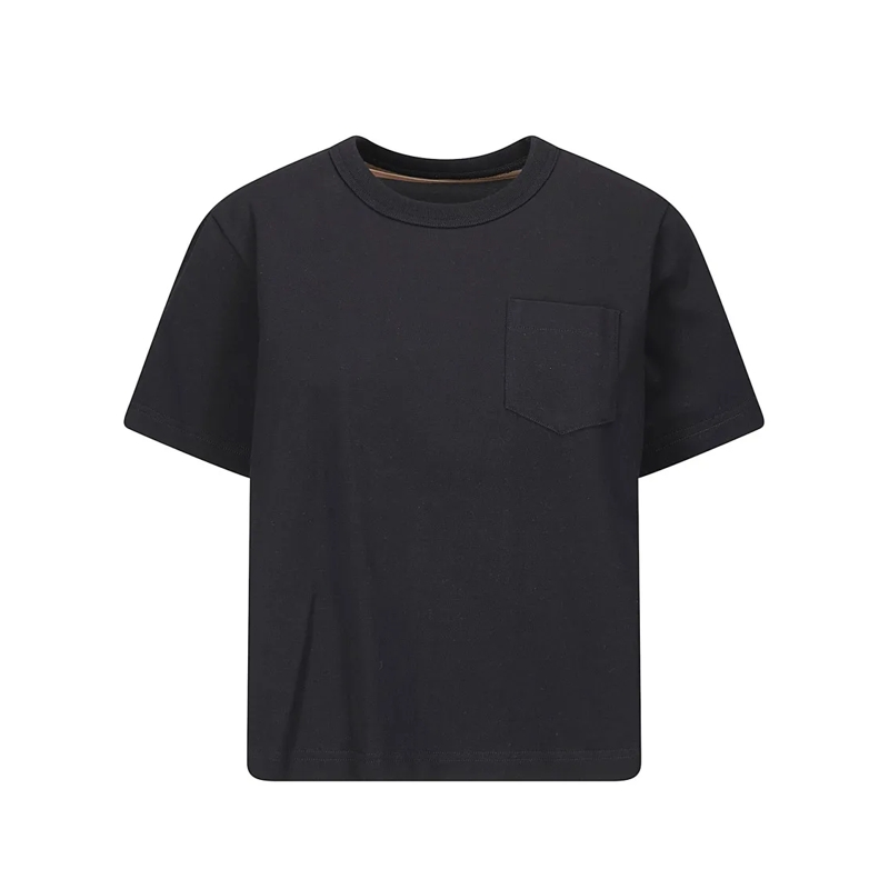 Sacai T-Shirt Horizontal Stripe T-Shirt Black