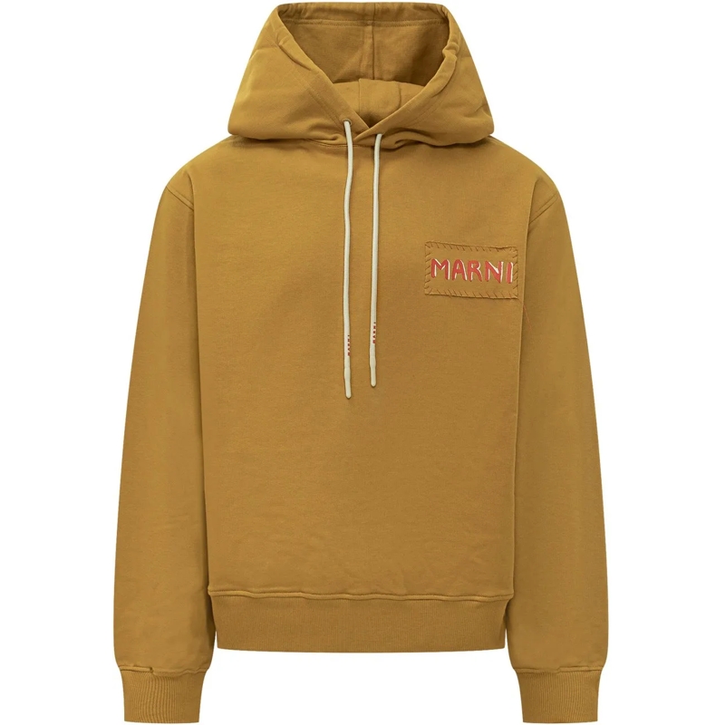 Marni  Felpa con Cappuccio e Patch Logo Marni gelb