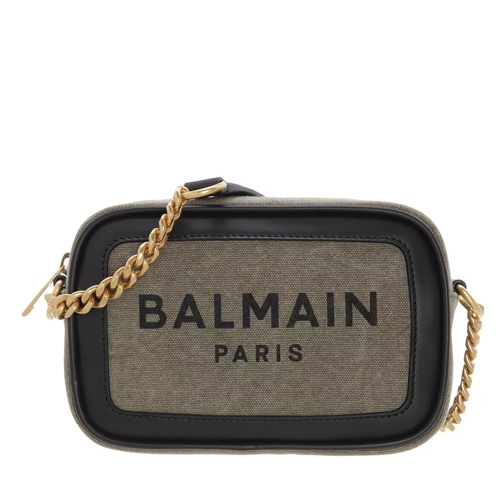 Balmain B-Army Camera Bag Canvas Leather Khaki/Black Camera Bag