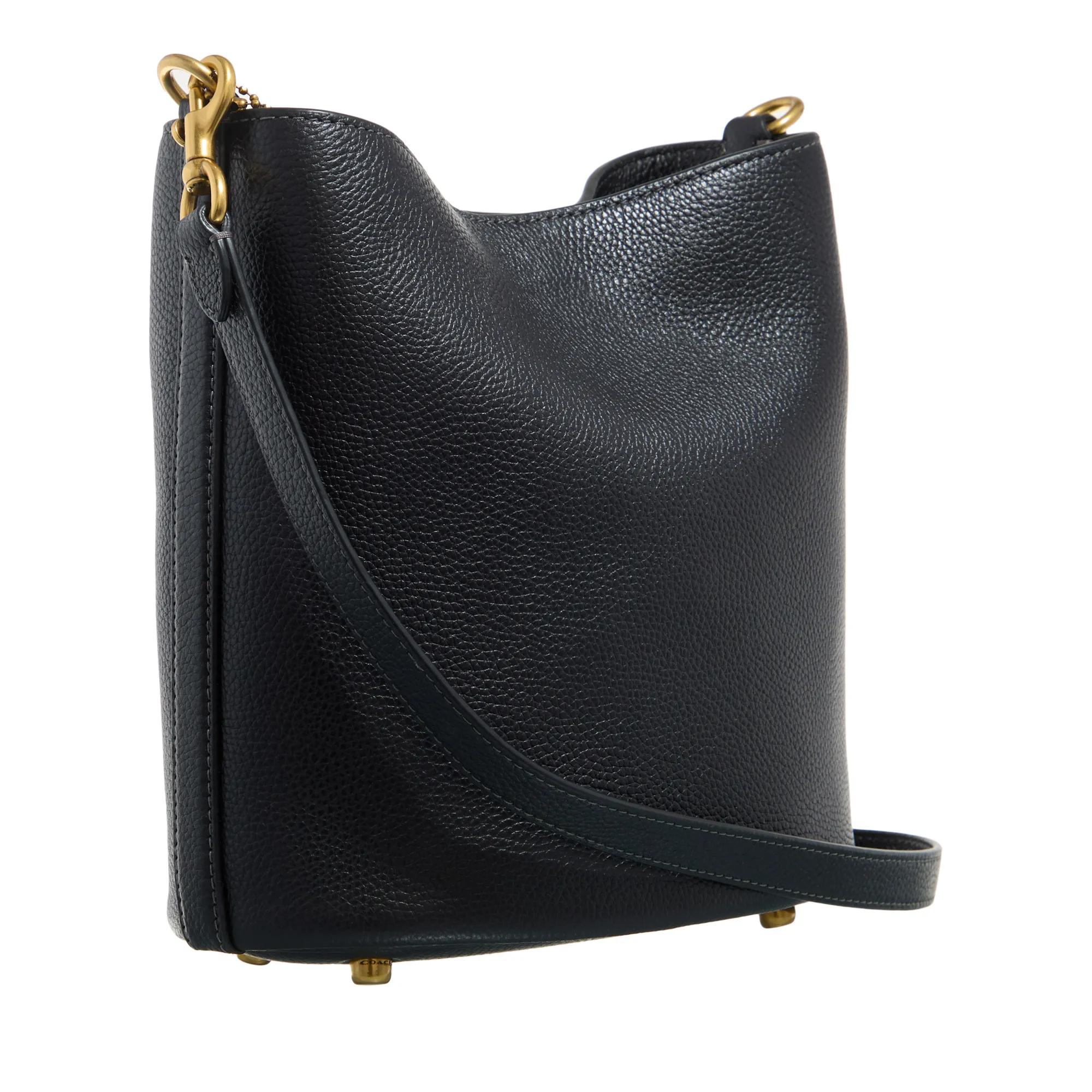 Coach Shoppers Polished Pebble Soft Willow 19 in zwart