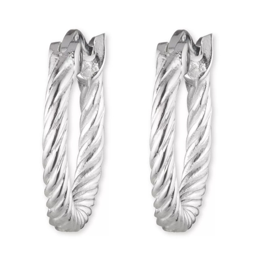 Lauren Ralph Lauren Earrings Rope Huggie Silver Ring