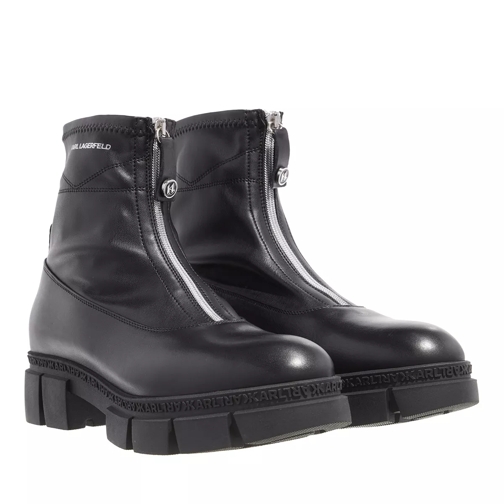 Karl Lagerfeld ARIA Zip Stretch Boot Black Leather Stiefelette