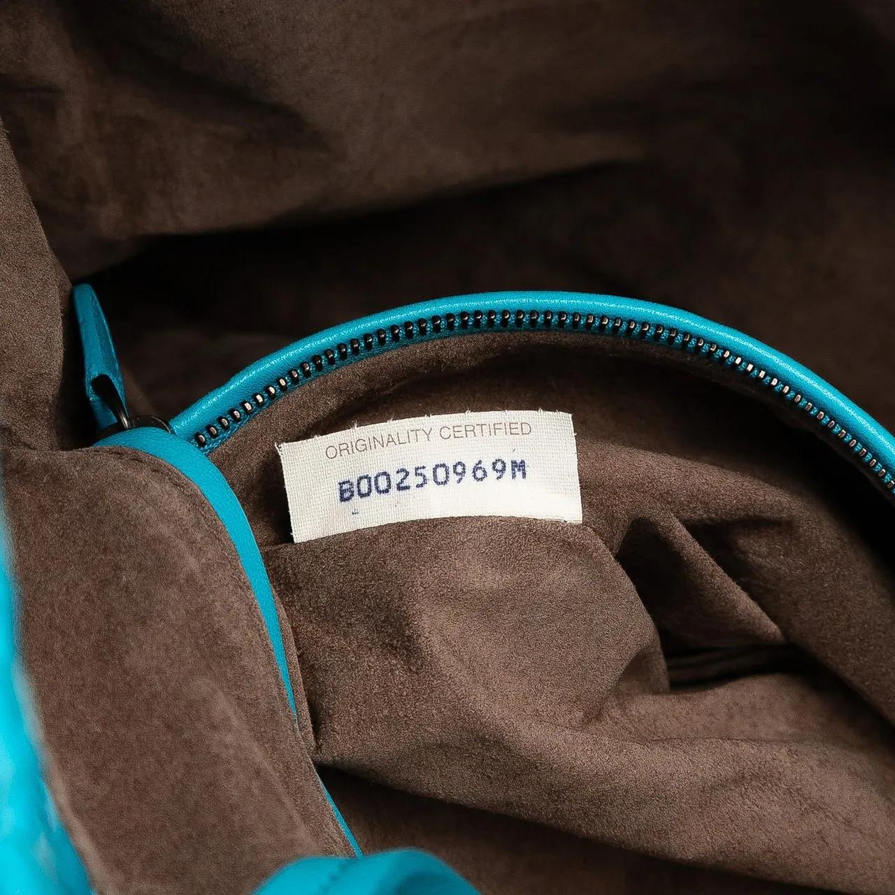 Thumbnail - Bottega Veneta Hobo Bags - Nappa Intrecciato Fold Over Tote - Gr. unisize - in Blau - für Damen