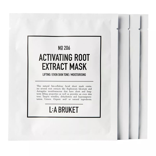 L:A BRUKET 206 Activating Root Extract Mask, Package Of 4 Pcs Aktivkohlemaske