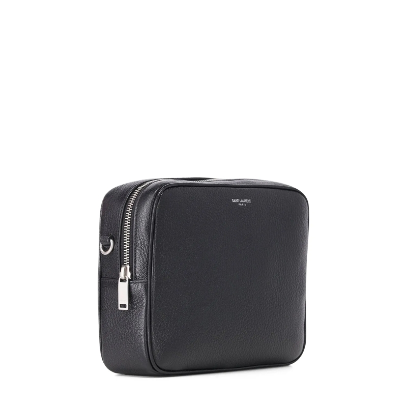 Saint Laurent Schultertasche Umhängetasche aus Leder schwarz(Image 3)