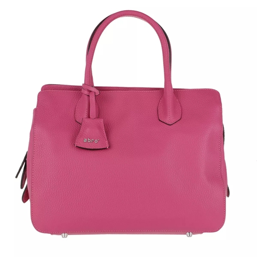 Abro Adria Leather Zip Tote Orchid Rymlig shoppingväska